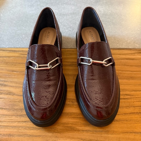Alfani Galilyao Step ‘N Flex Loafer Flats Dark Berry Burgundy Patent Leather 7.5 - Picture 3 of 8